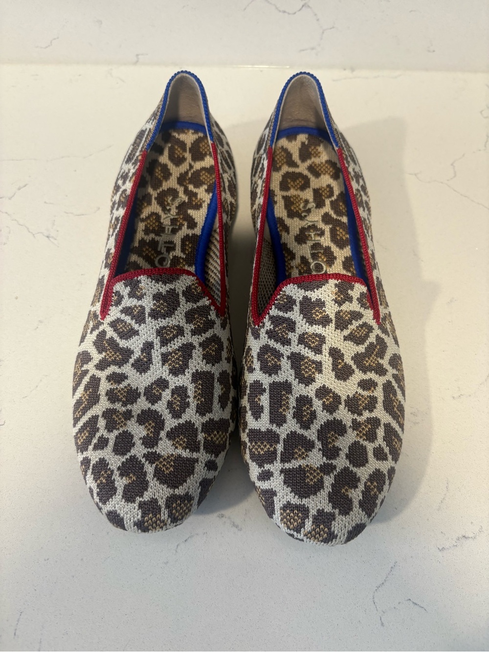 Leopard Print Slip-On Rothy’s with Contrast Trim